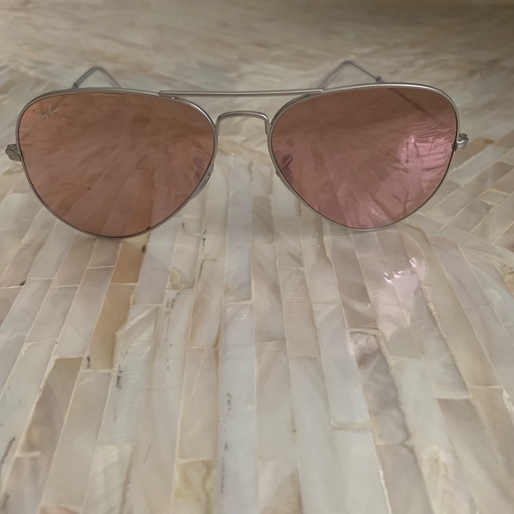 Ray Ban AVIATOR FLASH LENSES silver copper Flash - Picture 7 of 8